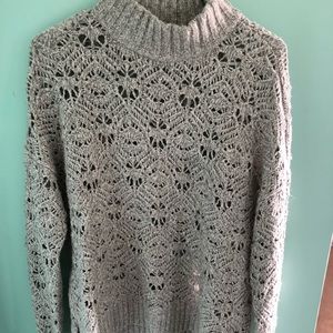 Grey Turtleneck Sweater